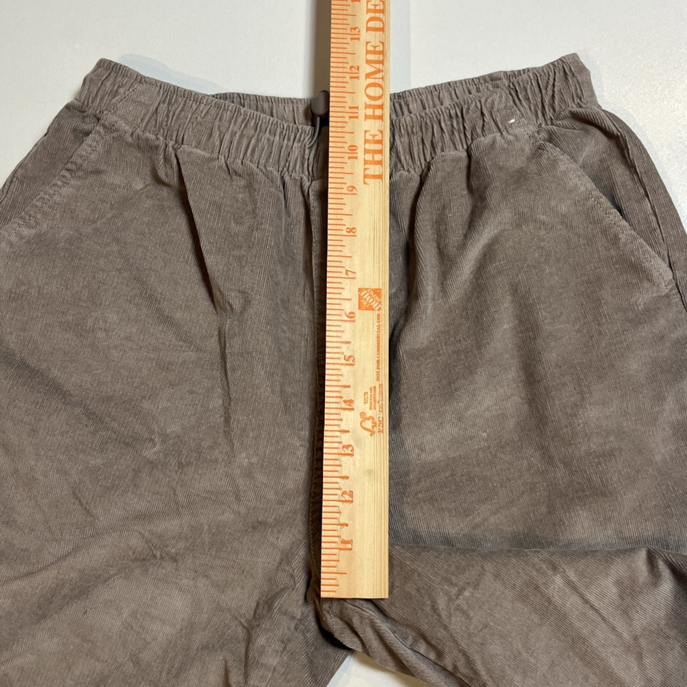 Aeropostale Mens Corduroy Relaxed Straight Leg Pants Taupe Brown Adjustable Hem - Picture 6 of 7
